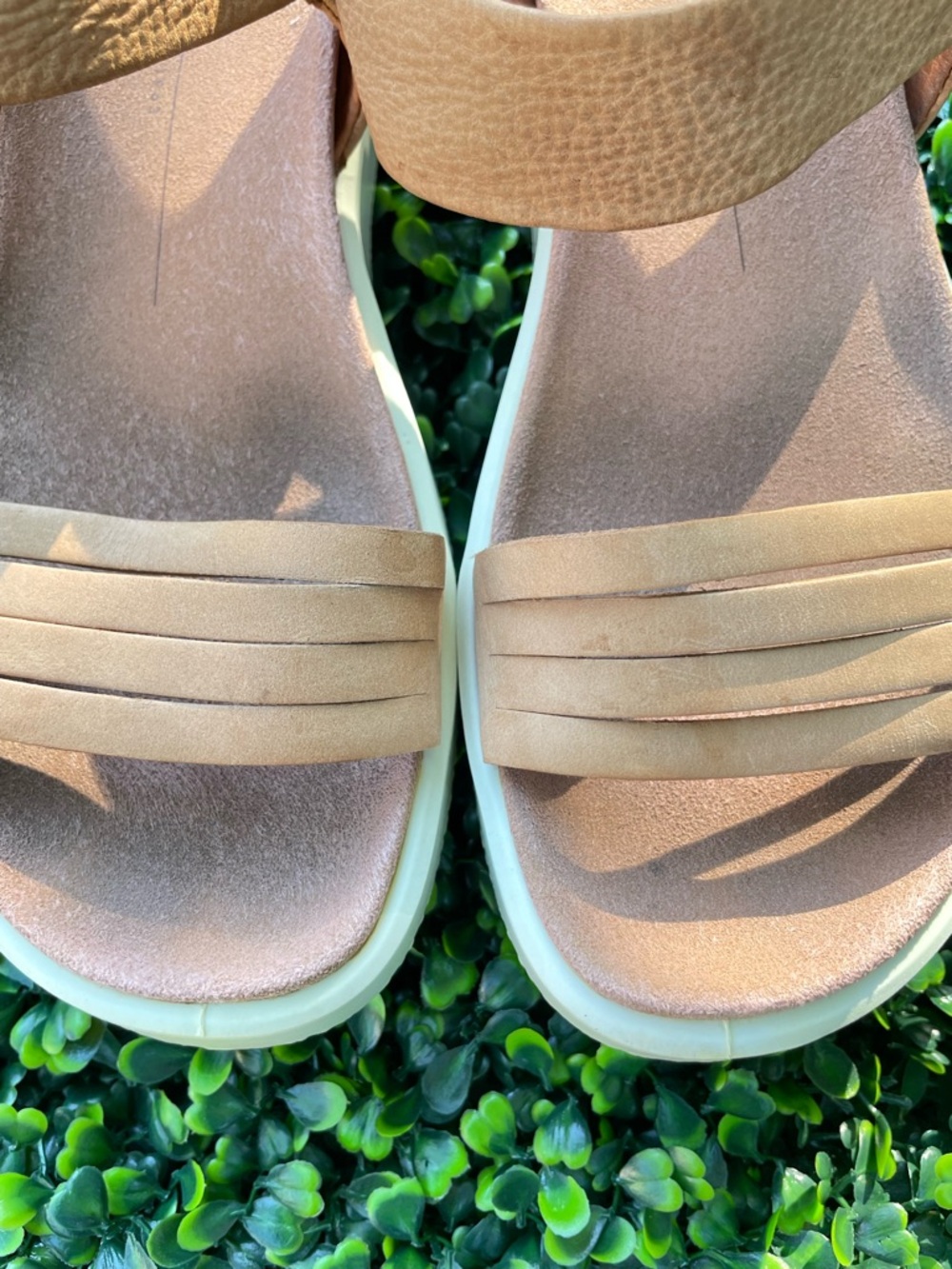 Ecco women’s Cognac Brown Hook-and-Loop Sandals - Picture 7 of 9